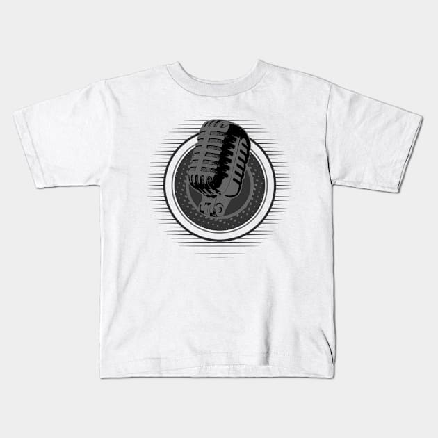 Microphone | Hiphop | V12 Kids T-Shirt by Degiab